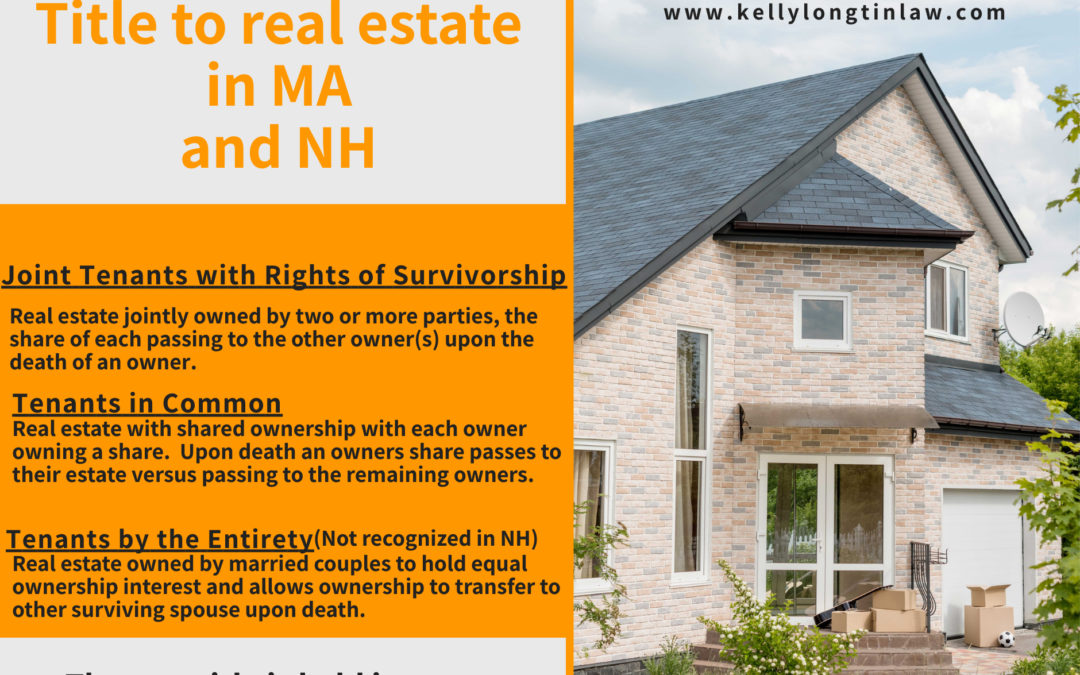 Common Ways to Hold Ownership or Title to Real Estate.